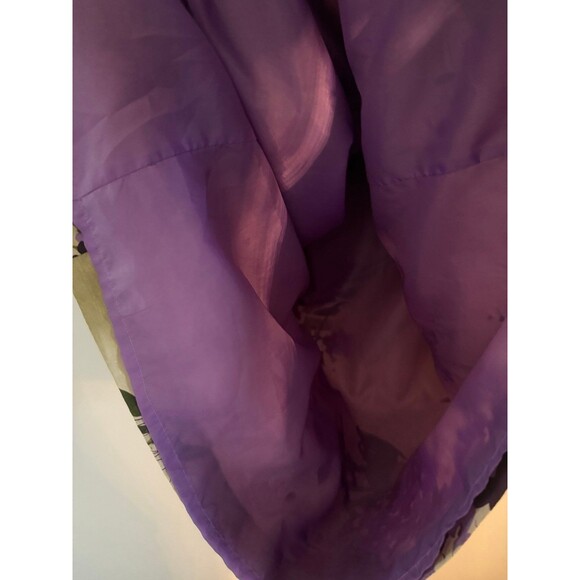 Signature By Robbie Bee Women Purple Green Floral Vibrant V-Neck Dress Size 22W - Picture 10 of 11